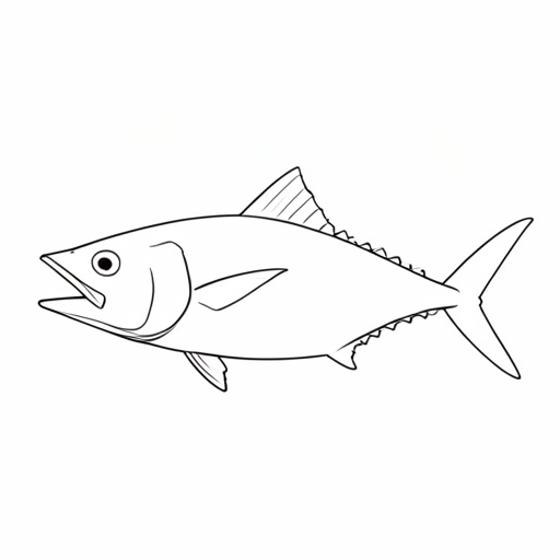 Printable outline of Tuna