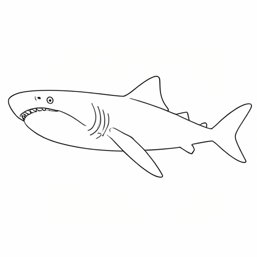 Printable outline of Whale Shark