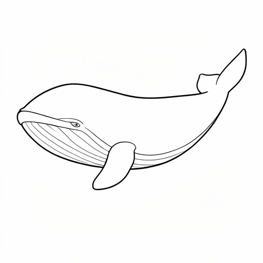 Printable outline of Whale