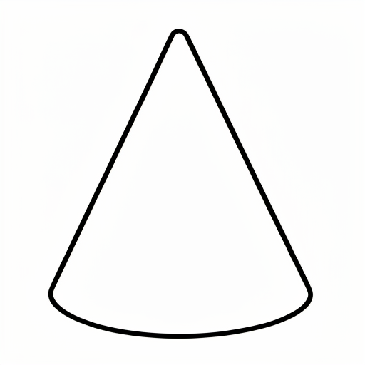 Printable outline of Cone