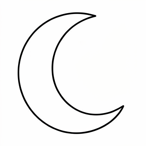 Printable outline of Crescent