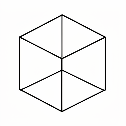 Printable outline of Cube
