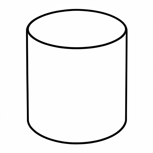 Printable outline of Cylinder