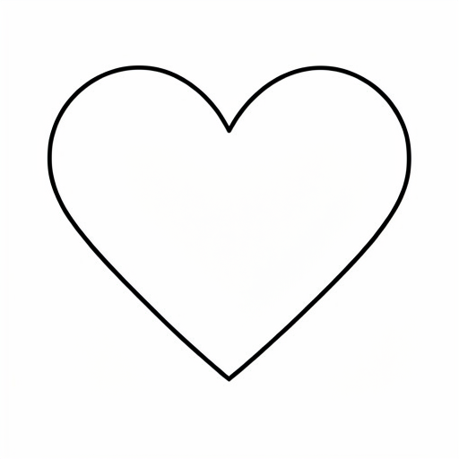 Printable outline of Heart