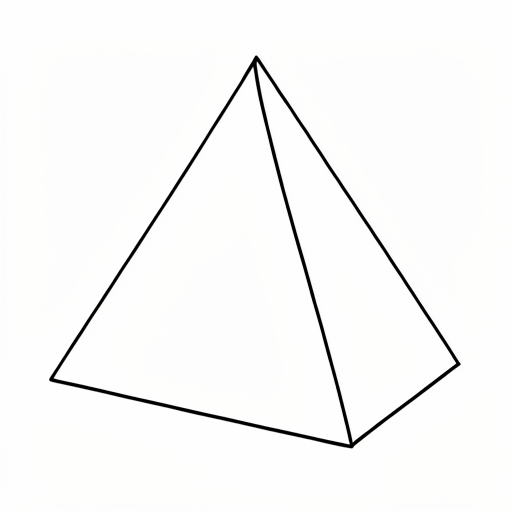 Printable outline of Pyramid Shape
