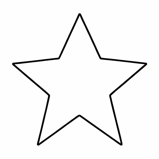 Printable outline of Star Shape