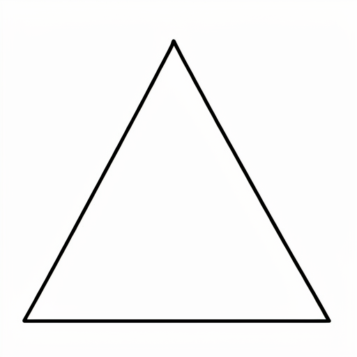 Printable outline of Triangle Shape