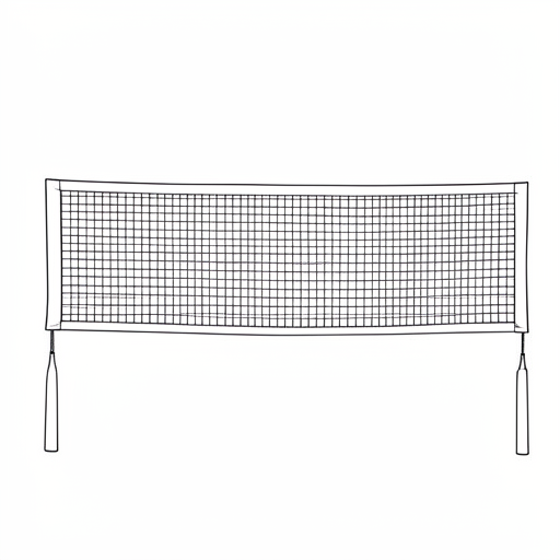 Printable outline of Badminton Net