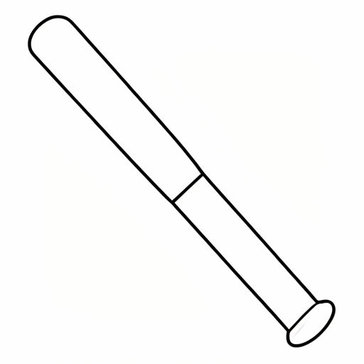 Printable outline of Baseball Bat