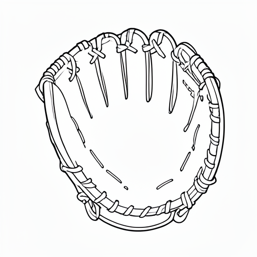 Printable outline of Baseball Glove