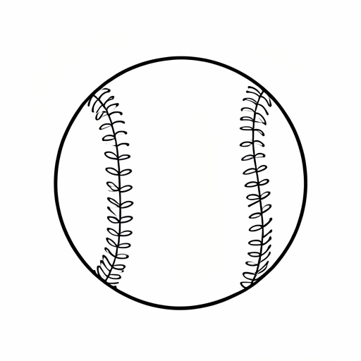 Printable outline of Baseball