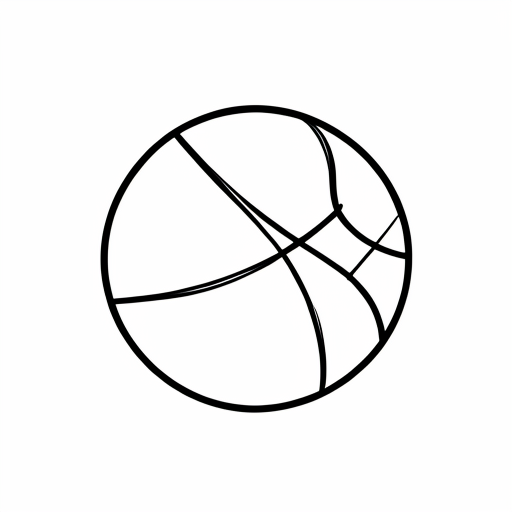 Printable outline of Basketball