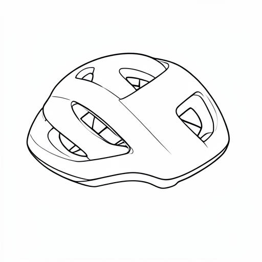 Printable outline of Bicycle Helmet