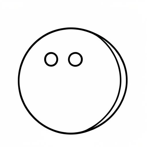 Printable outline of Bowling Ball