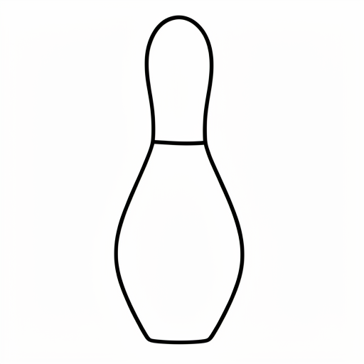 Printable outline of Bowling Pin