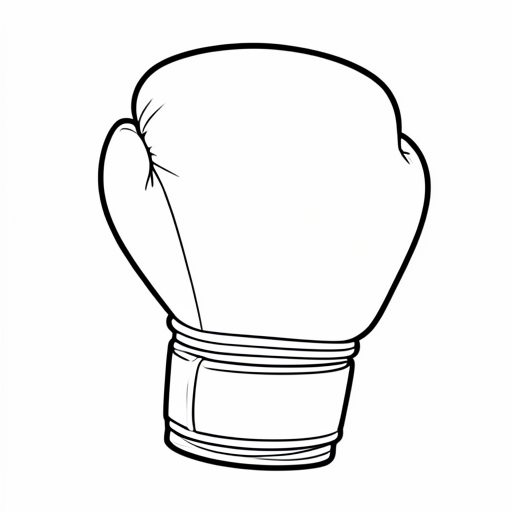 Printable outline of Boxing Glove