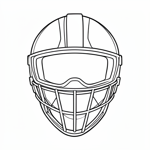 Printable outline of Catcher Mask