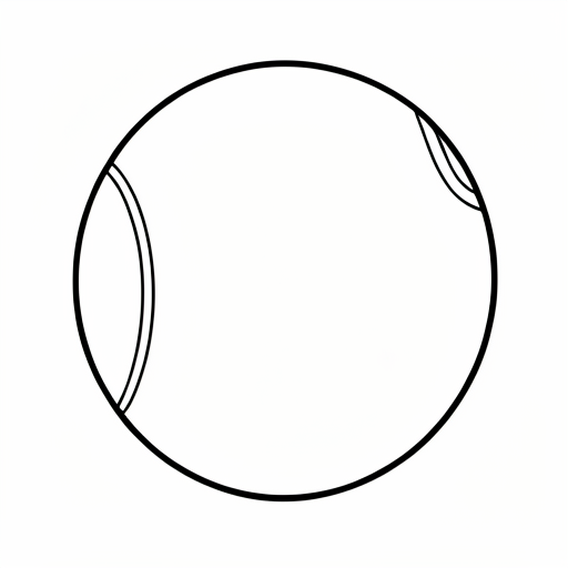 Printable outline of Cricket Ball