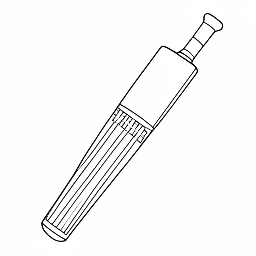 Printable outline of Cricket Bat