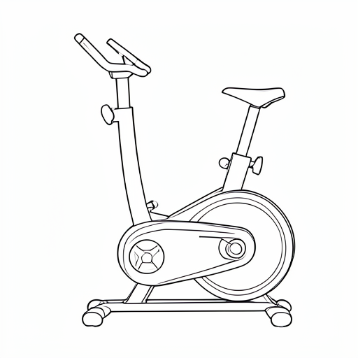 Printable outline of Exercise Bike