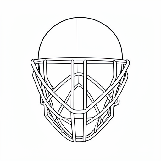 Printable outline of Fencing Mask