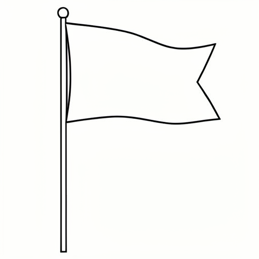 Printable outline of Flag