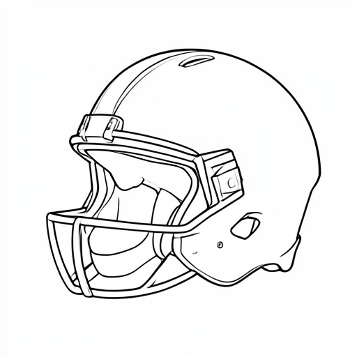 Printable outline of Football Helmet