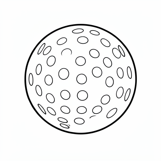 Printable outline of Golf Ball