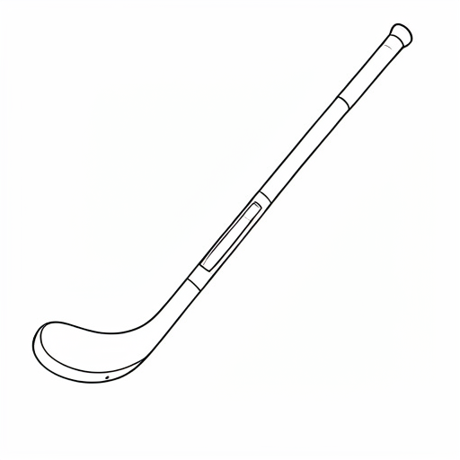 Printable outline of Hockey Stick