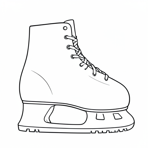 Printable outline of Ice Hockey Skate