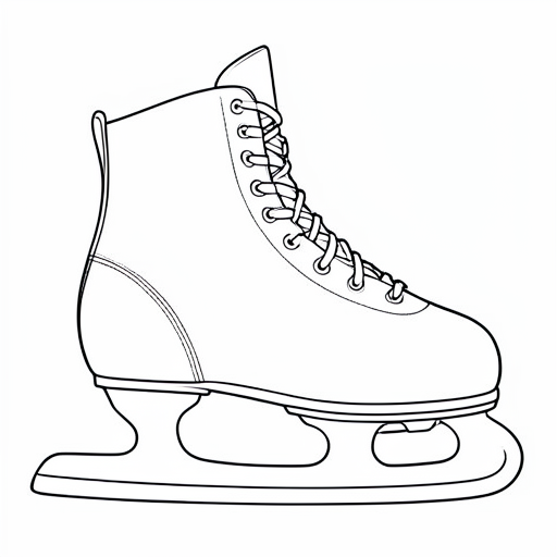 Printable outline of Ice Skates