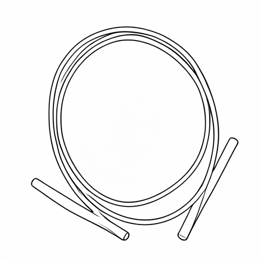 Printable outline of Jump Rope