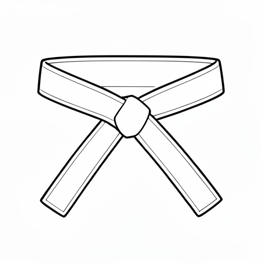 Printable outline of Karate Belt