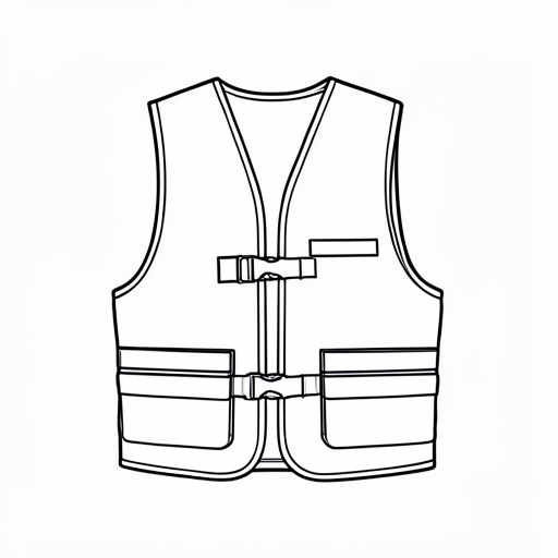 Printable outline of Life Jacket
