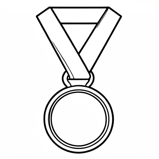 Printable outline of Medal