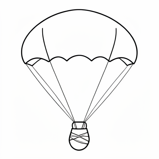 Printable outline of Parachute