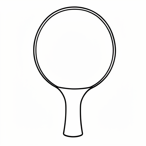 Printable outline of Ping Pong Paddle