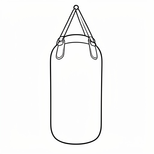 Printable outline of Punching Bag