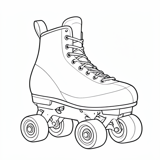 Printable outline of Roller Skates