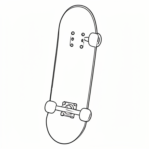 Printable outline of Skateboard