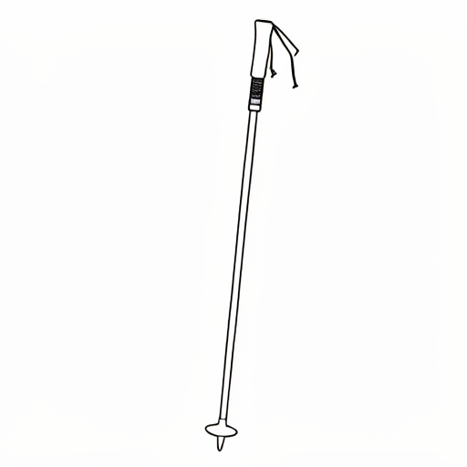 Printable outline of Ski Pole