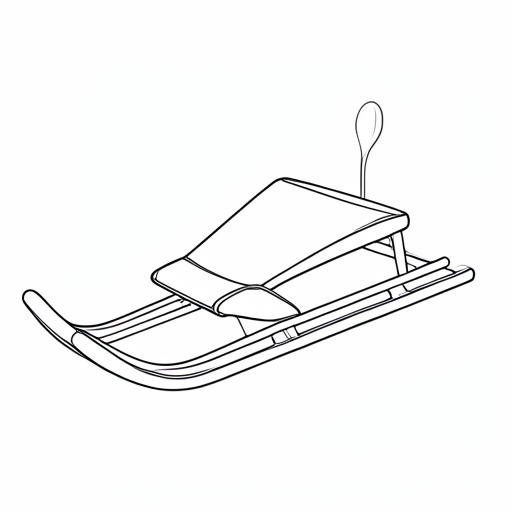 Printable outline of Sled