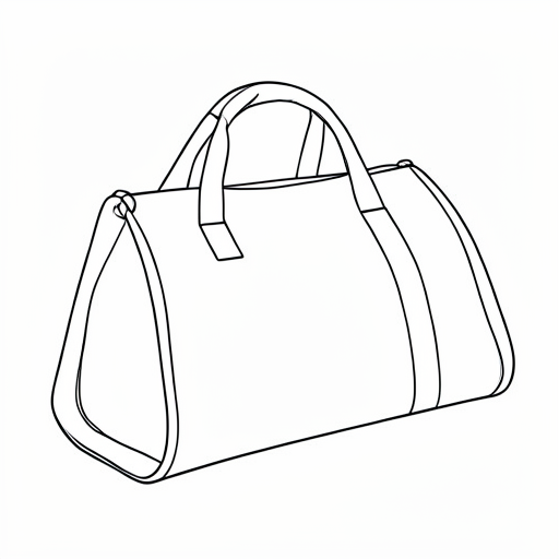 Printable outline of Sports Bag