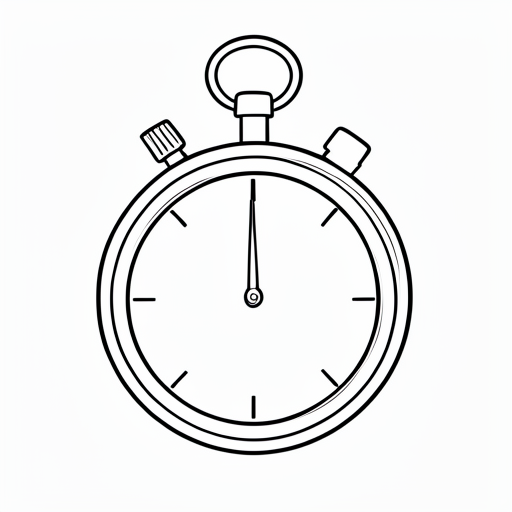 Printable outline of Stopwatch Timer