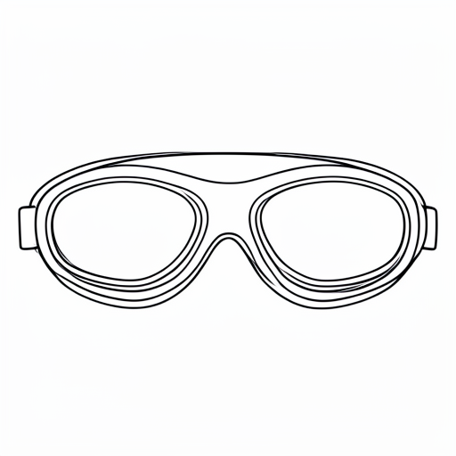 Printable outline of Swimming Goggles