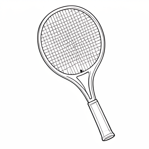 Printable outline of Tennis Racket