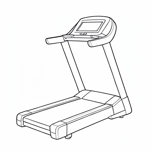 Printable outline of Treadmill