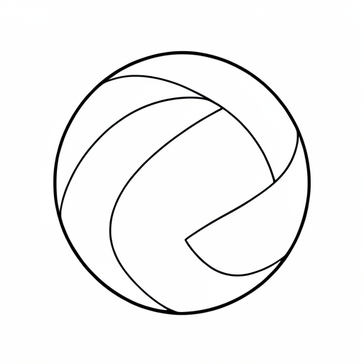 Printable outline of Volleyball