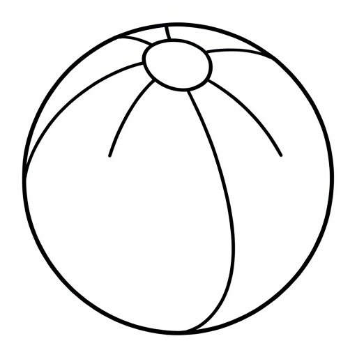 Printable outline of Beach Ball