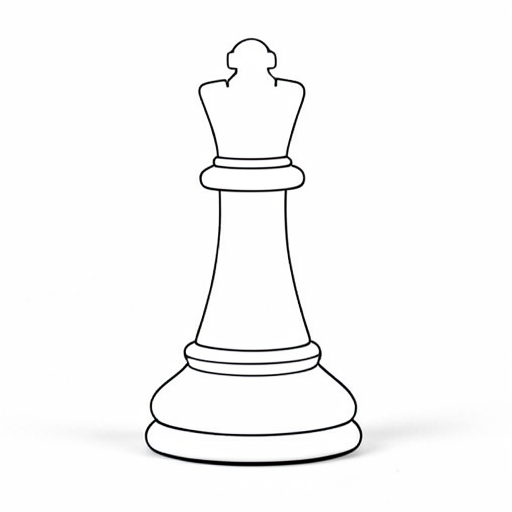 Printable outline of Chess Piece